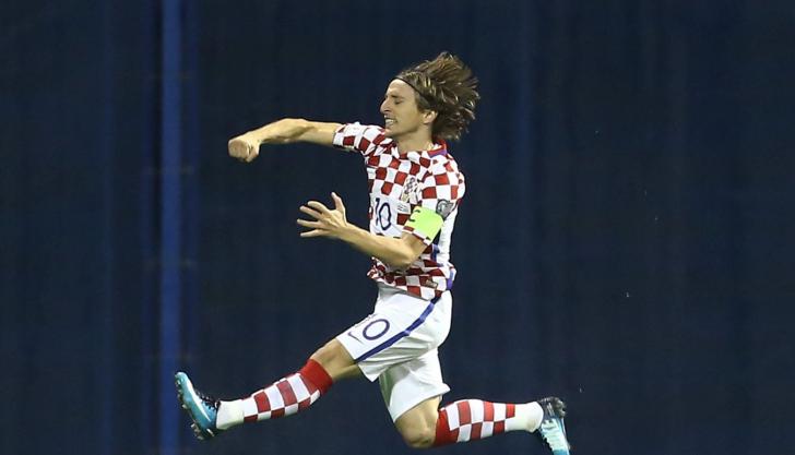 Luka Modric playing for Croatia 